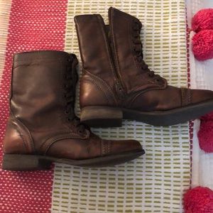 Women’s side zip combat boots